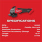 Milwaukee Tool M18 FUEL 4-1/2" / 5" Braking Grinder Paddle Switch, No-Lock